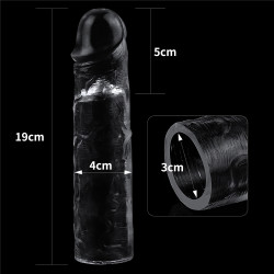 LoveToy Gaine de pénis Flawless 19 x 4cm Transparente